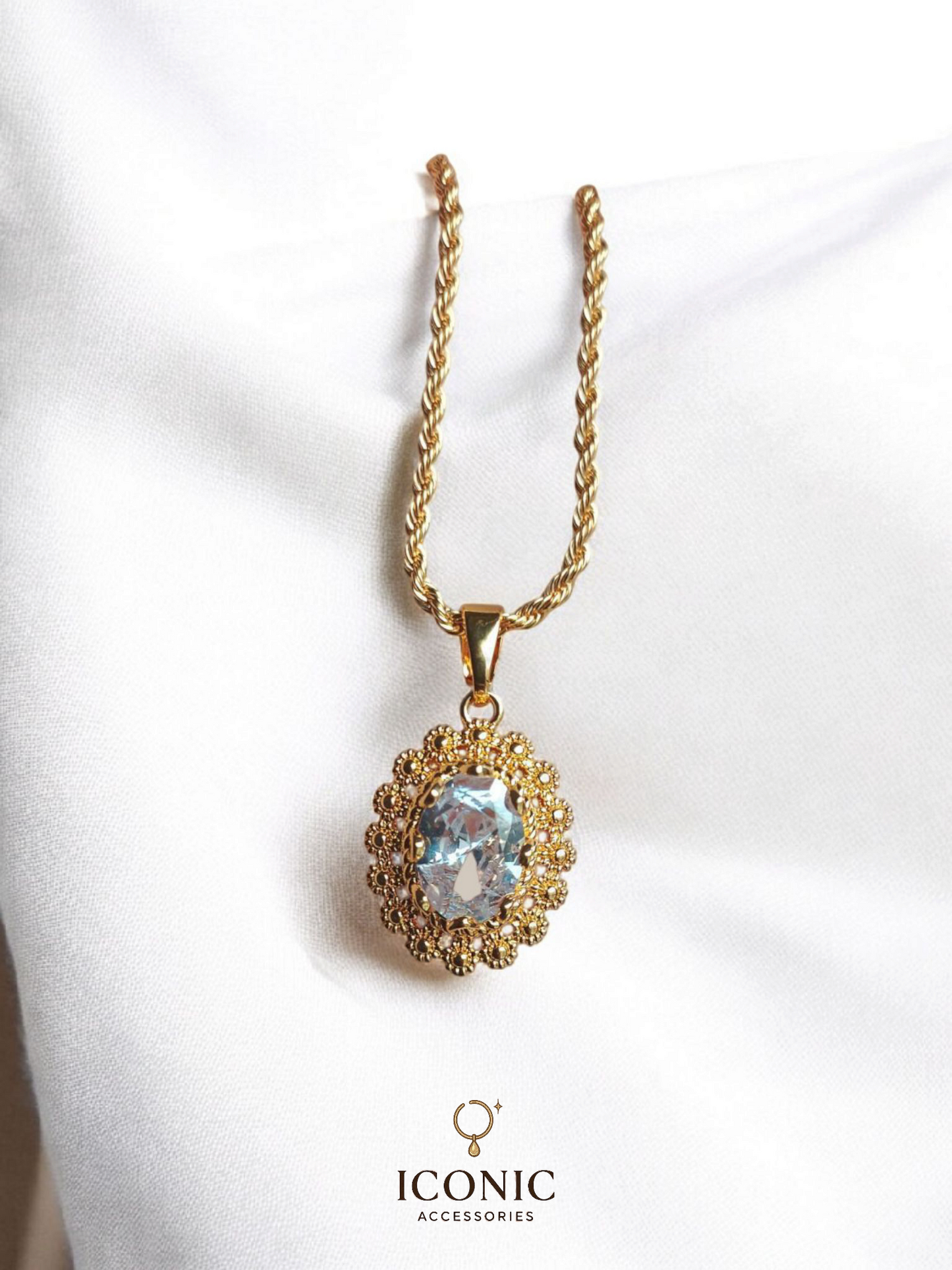 Halo Gemstone Pendant