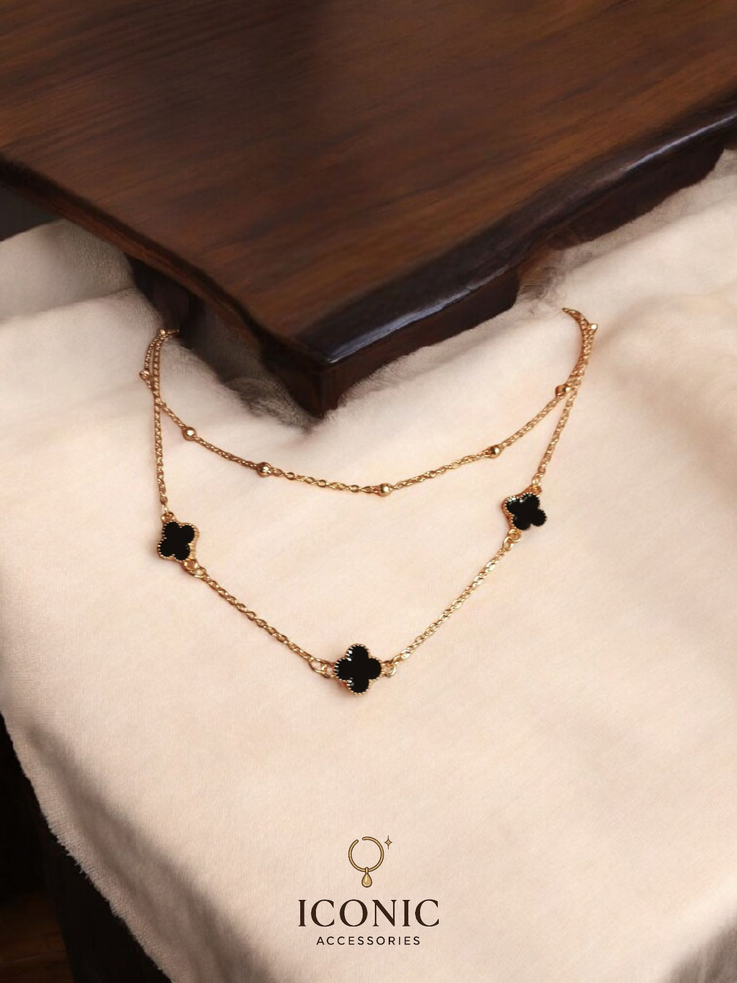 Clover Charm Layered Necklace
