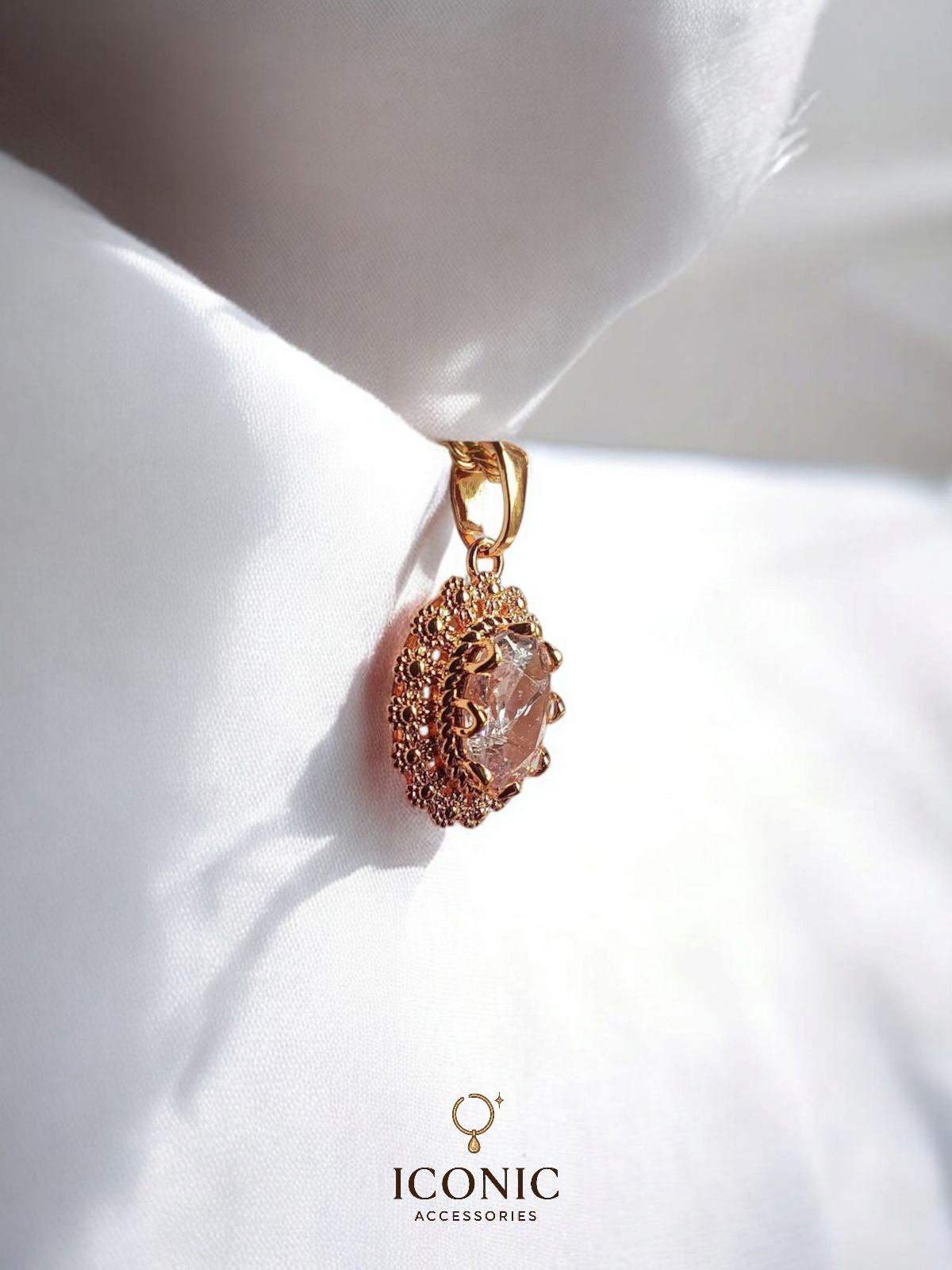 Halo Gemstone Pendant
